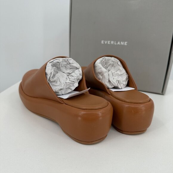 Everlane The Puffa Flatform in Brown Leather sz 9.5 Women's Chunky Platform Clog - Picture 7 of 12